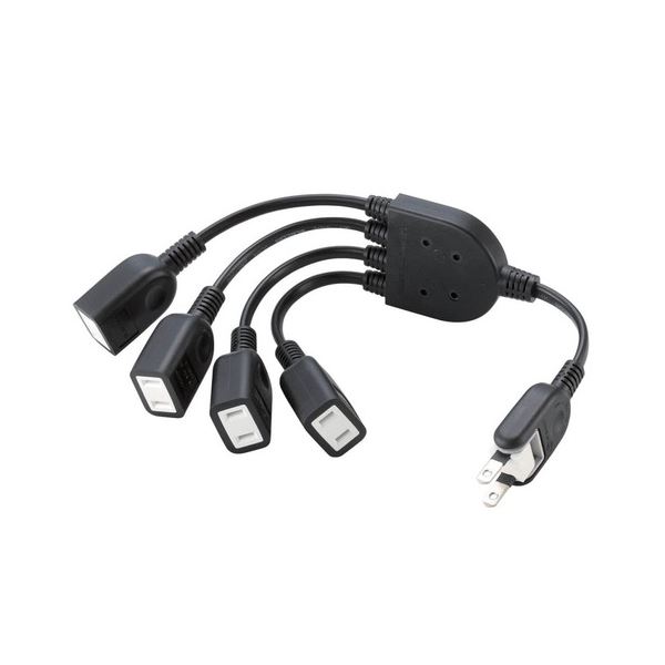 (まとめ) ACアダプタ用電源延長コード(2Pオス)-(2Pメス×4) ブラック 0.2m T-ADR4BK 1個 【×10セット】 黒 1つのコンセントで4つのACアダプタを同時接続 便利な電源延長ケーブル ブラックカラーでスタイリッシュ ACアダプタ用電源延長コード(2Pオス)-(2Pメス×4) 0.2m T-A 26,786円