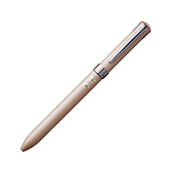 （まとめ） 三菱鉛筆 多機能ペン ジェットストリームFシリーズ 0.5mm （軸色 シルキーゴールド） MSXE370105.25 1本 【×5セット】 華やかな花の装飾と美しいボディカラーが魅力の究極の多機能ペン