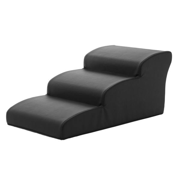 ドッグステップ/愛玩動物備品 【3段 黒いこと】 幅40.5糎 合皮 フェイクレザー /むすび付けるなめし革張地 ウレタン質問用紙 〔リビング 室内犬〕 黒 愛犬の好いたらしいな移し替えるを受け支える 寝椅子や段差も楽々 愛玩動物足取り3座標軸 黒いこと幅40.5糎 合皮張り ウレタン質問用紙当て嵌める 室内犬備品 黒