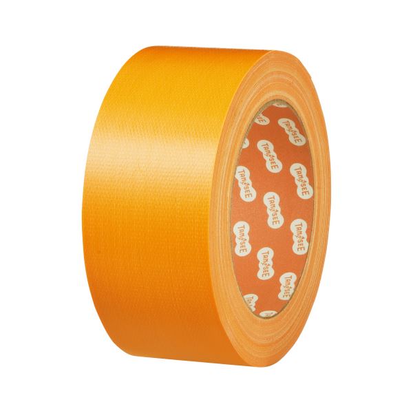 (まとめ) TANOSEE 布テープ（カラー） 50mm×25m 黄 1巻 【×30セット】 梱包作業が楽しくなる布テープ 幅広50mm×長さ25m、黄色の元気な1巻が30セット 丈夫で簡単に切れるので、梱包がスムーズに進みます 個性的なカラーで目を引く梱包を実現しましょう