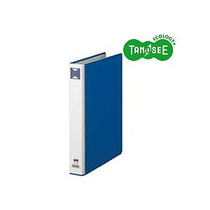 (まとめ)TANOSEE パイプ式ファイル 片開き A4タテ 30mmとじ 青 30冊