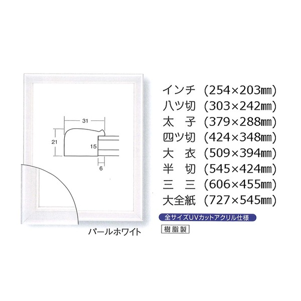 限定タイムセール 色あせを防ぐUVカットアクリル □デッサン額 小全紙