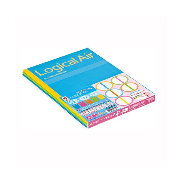 その他 かわいい まとめ ナカバヤシ ロジカルエアー 軽量ノート 糸綴じノート セミb5判 A罫 5冊パック 10セット Alittlebitdirty Com