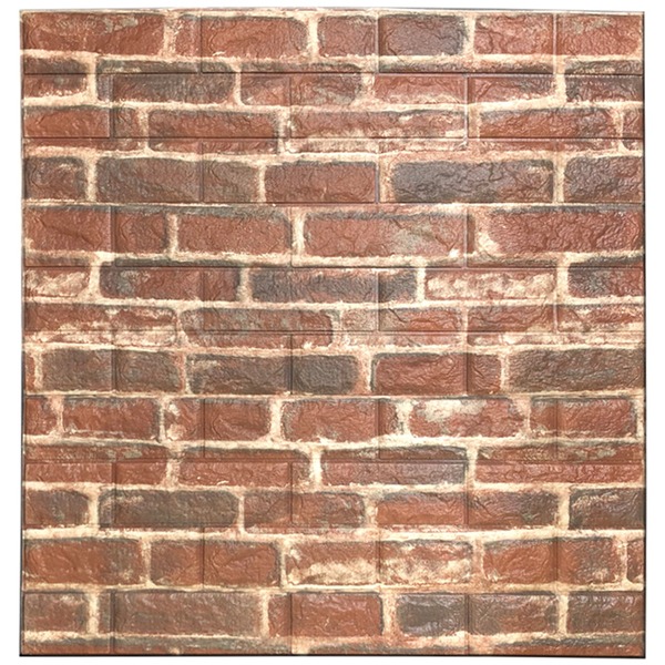 ウォジック 24枚組 おしゃれ 壁紙 クッションシート 壁 クッションレンガシート ビンテージ風 ブリック 赤レンガ 16 Printholo Com