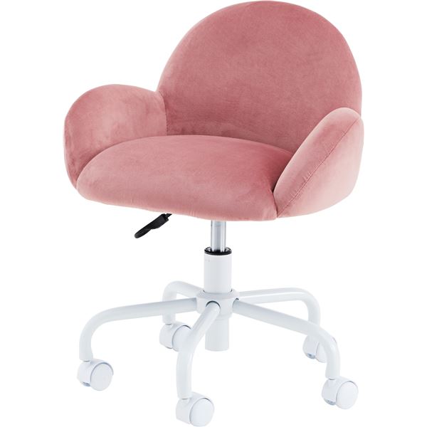 楽天市場 オフィス 事務用 チェア イス 椅子 デスク テーブル 机 チェア ピンク 幅54cm 奥行50cm 高さ64 72cm 座面高43 51cm 昇降式 キャスター付 移動可能 車輪付き き 組立品 株式会社夢の小屋