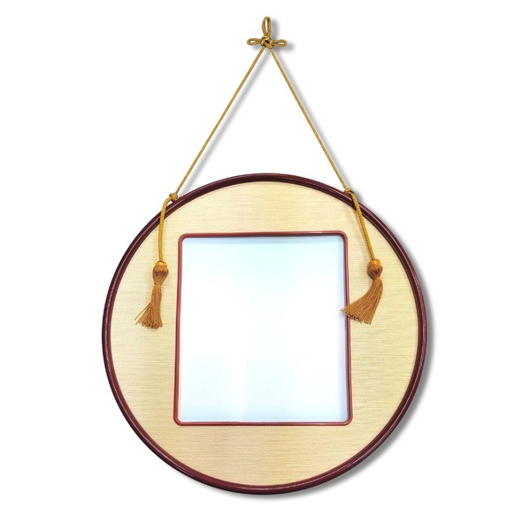 丸額和額 丸いフレーム 丸額色紙額 273 242mm 茶 septicin Com