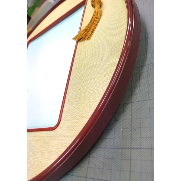 丸額和額 丸いフレーム 丸額色紙額 273 242mm 茶 septicin Com