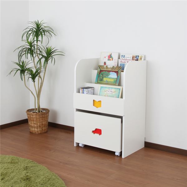 国内外の人気集結 棚 男の子用 収納 日本製 整理 日本製 引出し 幅59 0cm その他 おかたづけしたくなるワゴン付きマガジンラック 子供用 子供用 雑誌収納おかたづけしたくなるワゴン付きマガジンラック 国産 キャスター 完成品 夢の小屋お片付け