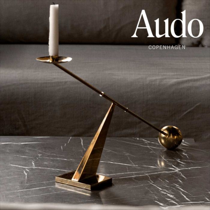 インターコネクトキャンドルホルダー　【ポリッシュ】 正規輸入品 北欧 インテリア 高級 Audo オドー 通販 蝋燭立て　真鍮 金色 おしゃれ 芸術的 デザイン 個性的 置物 オブジェ