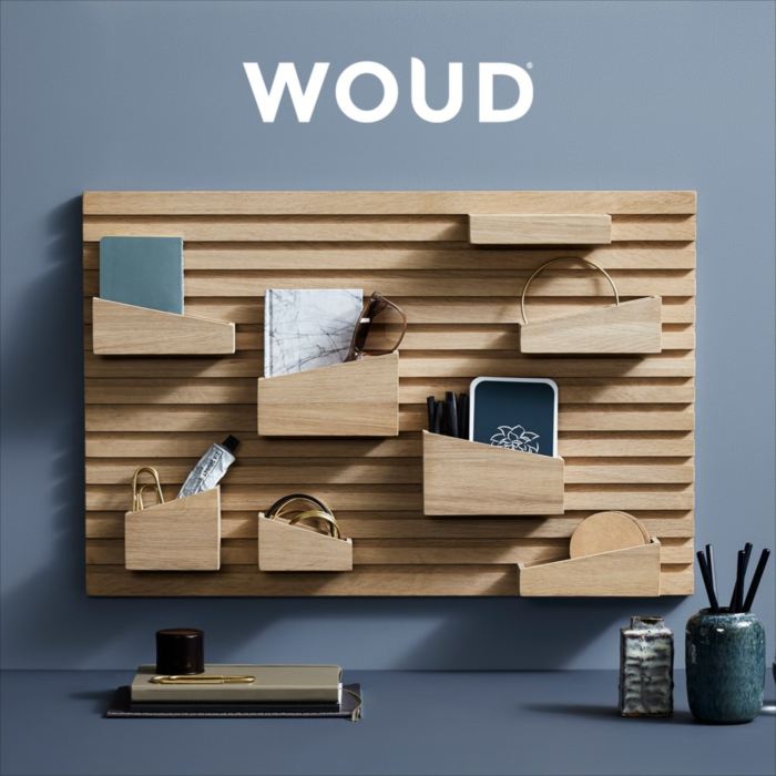 WOUD インプットオーガナイザー オーク 壁掛け収納 ポケット デザイン 北欧 木材 リビング収納 オフィス収納 おしゃれ 北欧 人気|家具・インテリア雑貨のMashup