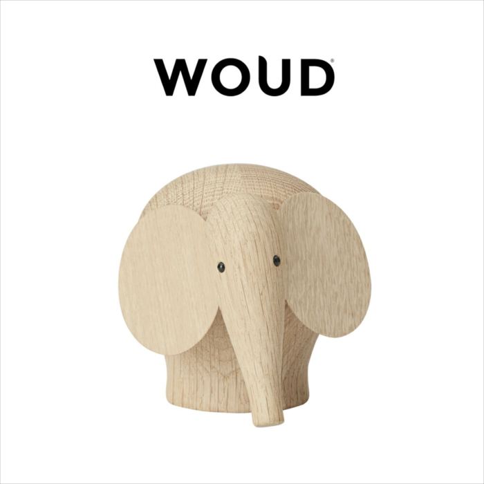 WOUD ヌーヌー　エレファント　スモール　ナチュラル 置物 オブジェ 木材 象 動物 木彫り 彫刻 ヌーヌー かわいい おしゃれ 北欧 人気