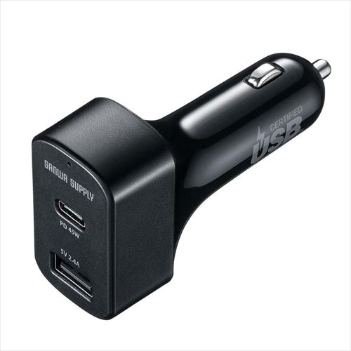 サンワサプライ USB Power Delivery対応カーチャージャー 2ポート 専門店 abt-1451221 57W 人気の定番 APIs CAR-CHR77PD