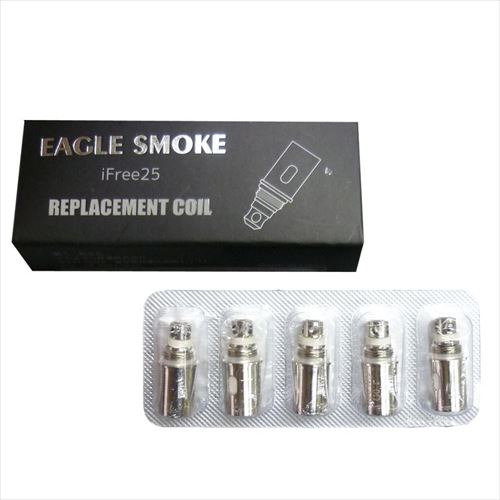 電子タバコ　イーグルスモーク 交換用別売コイル　EAGLE SMOKE iFree25 1.0Ωコイル 5P　90190200