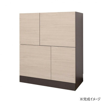 日本製組立家具 モダンデザイン リビング収納キャビネット グレージュ ワイド75cm幅 co-ze-9075t-gg|家具・インテリア雑貨のMashup