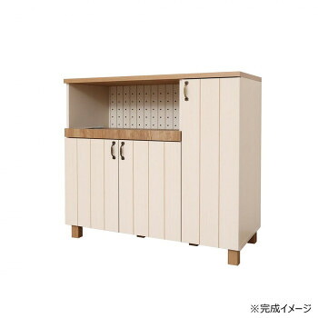 日本製組立家具 カントリー調キッチンラック スライド式レンジ台 CO-CR-9210R|家具・インテリア雑貨のMashup