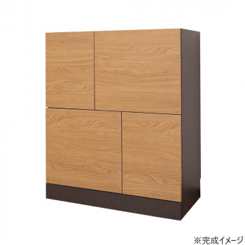 日本製組立家具 モダンデザイン リビング収納キャビネット ナチュラルブラウン 75cm幅 co-ze-9075t-na｜家具・インテリア雑貨のMashup