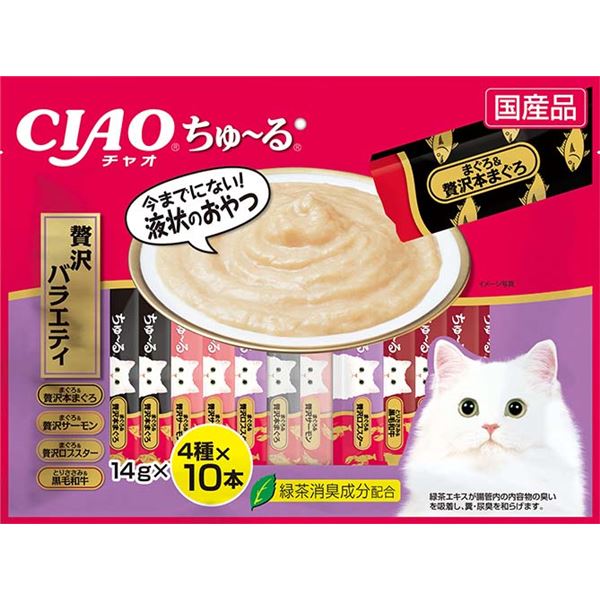 まとめ ちゅ〜る 40本入り 贅沢バラエティ ペット用品 猫フード 【年中無休】