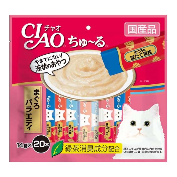 まとめ CIAO ちゅ〜る まぐろバラエティ 14g×20本 ペット用品 猫フード 流行