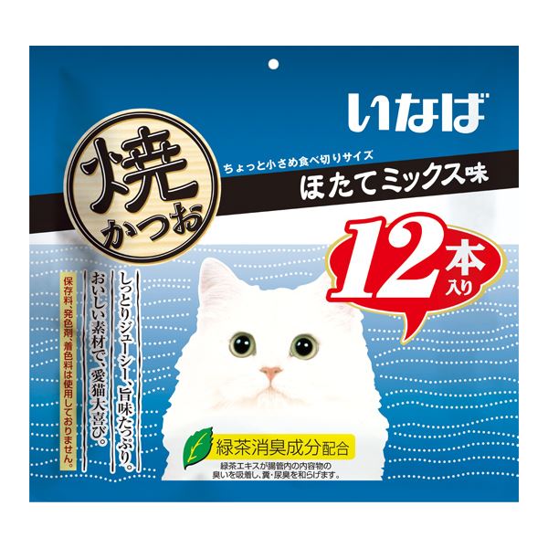 まとめ いなば 焼かつお ペット用品 猫フード 12本 ほたてミックス味