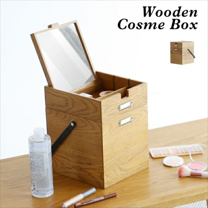 Wooden Cosme Box ナチュラル おしゃれ ICHIBA