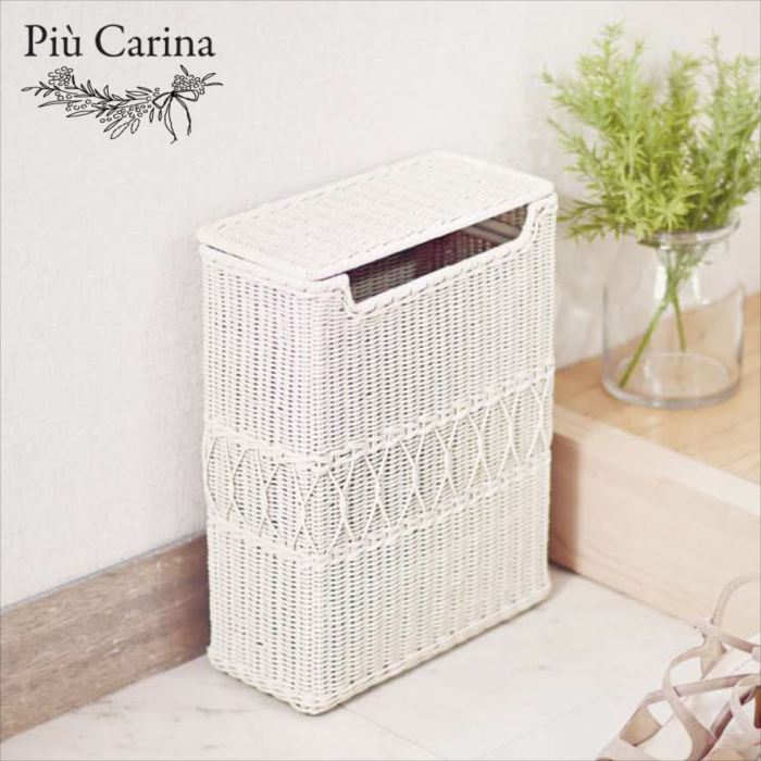 fiore続きもの [Piu Carina] 砂ぼこりボックス席 フタ付き添い人 か細い印字機 ホワイトラタン 韓国室内装飾 白 fiore 今めかしい 一般受け