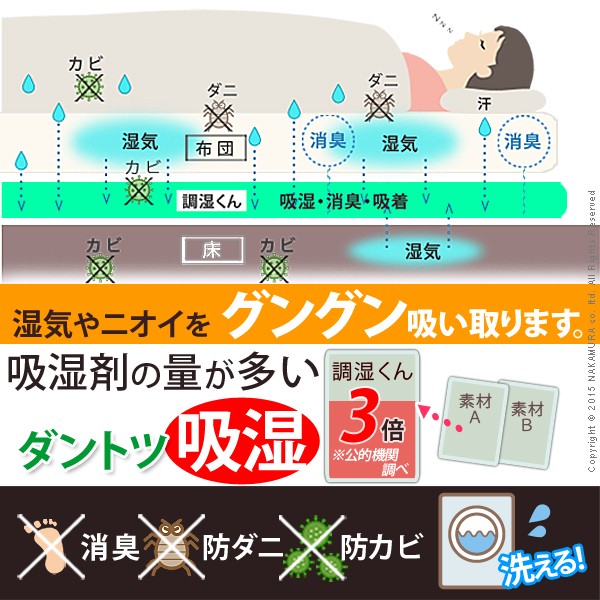 メーカー包装済】 除湿シート 除湿マット 洗える 湿度調整マット 〔調湿くん〕 シングル 90×180cm 2枚セット 布団湿気取り 湿気対策 寝具  ウォッシャブル 丸洗いok カーペット マットレス 2枚組 梅雨対策 qdtek.vn