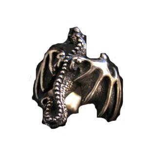 シルバーリング スモールウイングドラゴン メンズリング ハード系リング 15～28号 メンズアクセ 日本製/ブランド＜HELL BULL＞ ＜送料無料＞