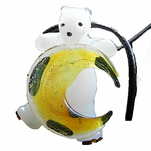 激安特価 １点物 ガラスネックレス 月 シロクマ ガラスペンダント レディースネックレス ガラスアクセサリー 白熊ネックレス 日本製 ハンドメイド ブランド Glass工房ココロイロ Auktn オープニング大放出セール Www Sunbirdsacco Com