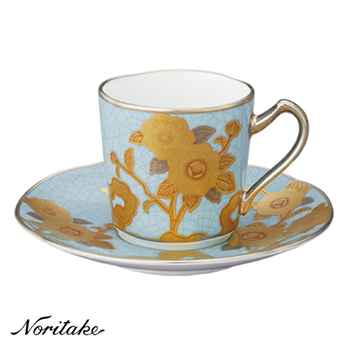 Noritake（ノリタケ） オマージュコレクション　デミタス碗皿　 （淡青絵薔薇文）　T2404/H-768 12,848円