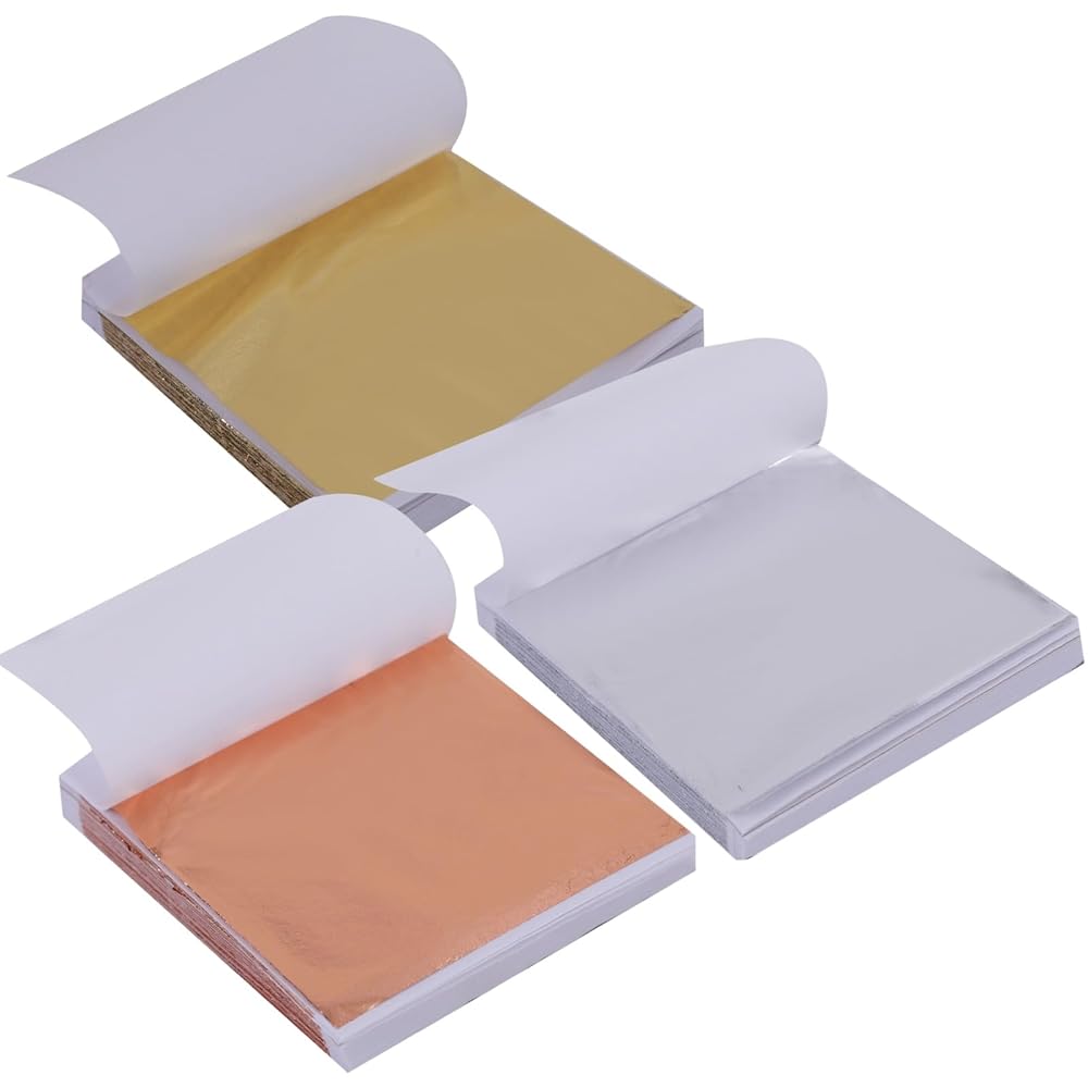 楽天市場】金箔シート 300枚入り 3色セット DIYジュエリー 工芸品 装飾