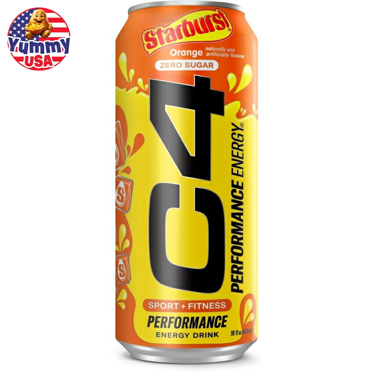 セルコア C4 パフォーマンス エナジードリンク 無糖炭酸プレワークアウト スターバーストオレンジ 473ml 12パック RTD: Cellucor C4 Carbonated: Starburst Orange (12/16oz) 日本未発売 大容量 【お取り寄せ商品】
