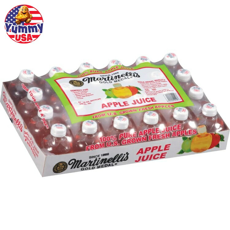 Martinelli's ゴールドメダル 100% ピュアアップルジュース 10 液量オンス 24 本入り Martinelli's, Gold Medal 100% Pure Apple Juice, 10 fl oz, 24-Count 日本未発売【お取り寄せ商品】