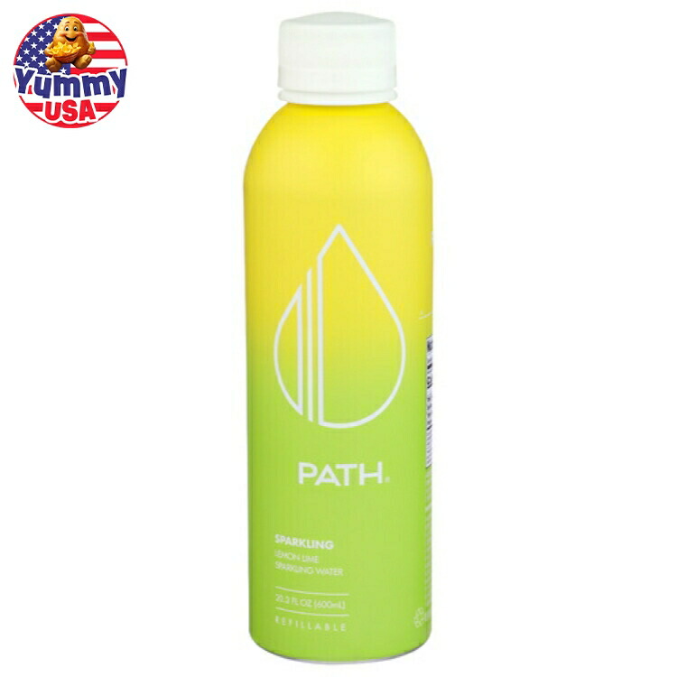 [12個セット]パスウォーター スパークリングフレーバーウォーターレモンライム Pathwater Sprkling Wtr Lemon Lime 20.3FO 【お取り寄せ商品】｜アメリカお菓子のYummy USA