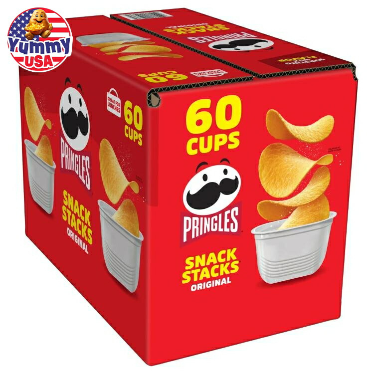 プリングルズ プリングルス ポテトチップス オリジナル 0.67 オンス 60 個入り Pringles Potato Chips, Original, 0.67 oz, 60-countまとめ買い お菓子 おやつ おつまみ スナック 海外版 日本未発売【お取り寄せ商品】｜アメリカお菓子のYummy USA