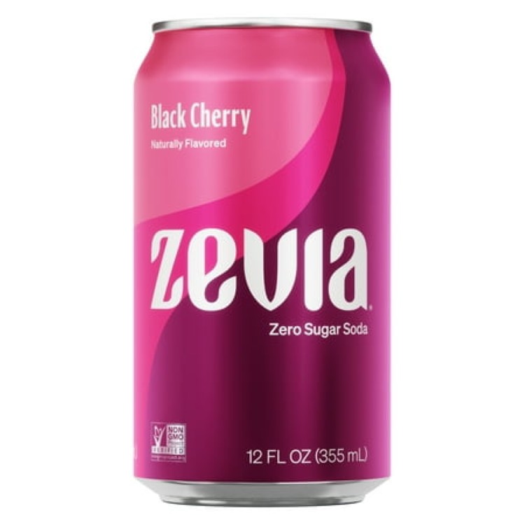 ゼビア ゼロシュガー ブラックチェリー ソーダ 355mL 缶 24本パック Zevia Zero Sugar, Black Cherry Soda, 12 Fl Oz (Pack of 24) 【お取り寄せ商品】