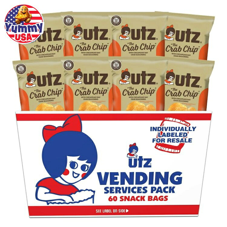 Utz ザ クラブ チップ チェサピーク マルチパック ポテトチップス 1 オンス 60 個入り Utz The Crab Chip Chesapeake Seasoned, Multipack Potato Chips, 1 oz, 60 Count 日本未発売 大容量 【お取り寄せ商品】