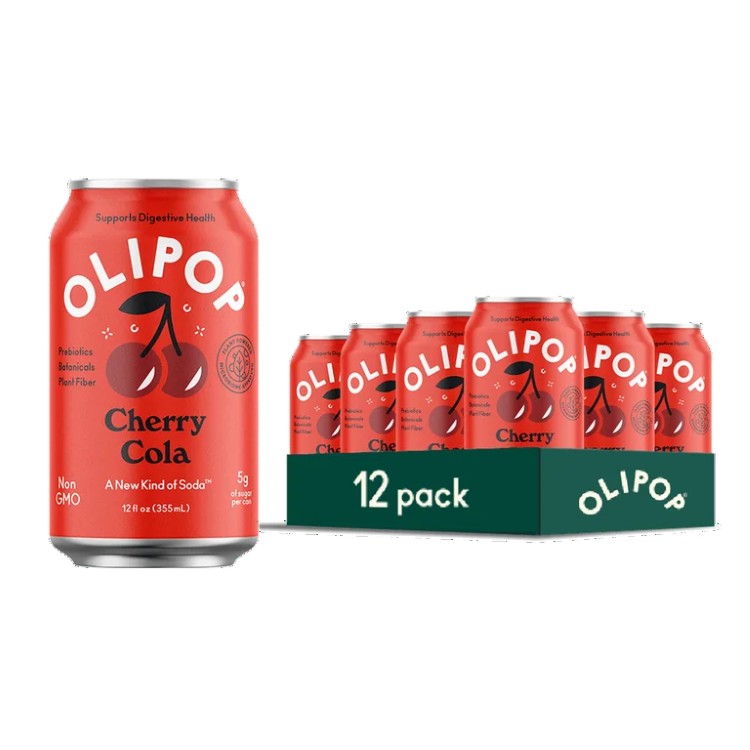 オリポップ プレバイオティクスソーダ チェリーコーラ 355ml 12本 OLIPOP Prebiotic Soda, Cherry Cola, 12 fl oz, 12 Pac 【お取り寄せ商品】