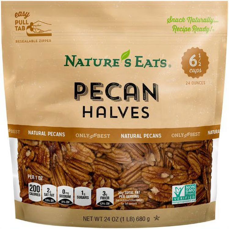ネイチャーズイーツ ピーカンハーフ 680g Nature's Eats Pecan Halves, 1.5 lbs 【お取り寄せ商品】