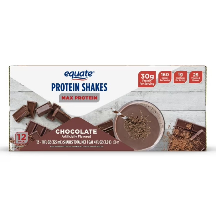 エクエート マックスプロテイン ニュートリションシェイク チョコレート風味 325mL 12本 Equate Max Protein Nutrition Shake, Chocolate Flavored, 12 (11 fl oz) Shakes 【お取り寄せ商品】