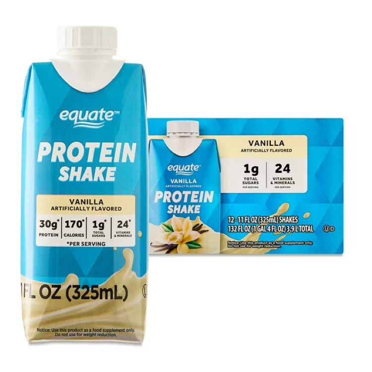 エクエート プロテインシェイク バニラ 325mL 12本 Equate Protein Shake, Vanilla, 11 fl oz, 12 Count 【お取り寄せ商品】