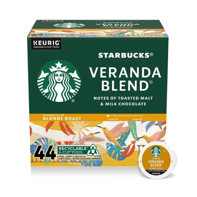 スターバックス ベランダブレンド ブロンドロースト コーヒーカプセル 44個入り Starbucks Veranda Blend, Hot or Iced Coffee, Blonde Roast K-Cup Coffee Pods, 44 Count? 【お取り寄せ商品】｜アメリカお菓子のYummy USA
