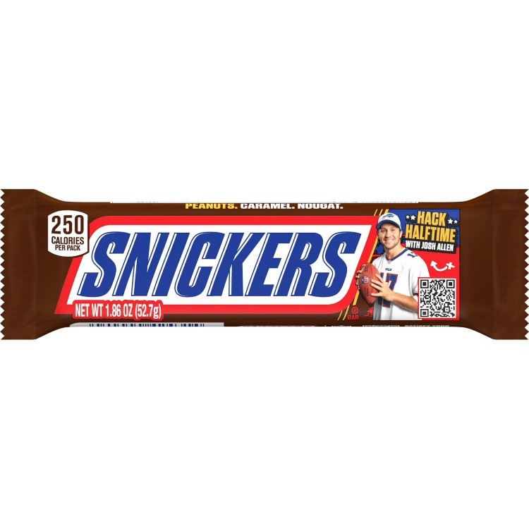 【楽天市場】[限定版]スニッカーズ NFL フットボール チョコレートキャンディバー フルサイズ 52.7g Snickers NFL ...