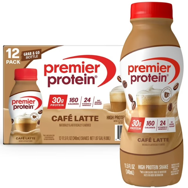 プレミアプロテイン シェイク カフェラテ たんぱく質30g 340mL 12本 Premier Protein Shake, Caf? Latte, 30g Protein, 11.5 fl oz, 12 Ct 【お取り寄せ商品】|アメリカお菓子のYummy USA