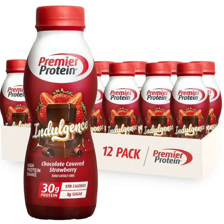 プレミアプロテイン インダルジェンス シェイク チョコレートカバードストロベリー たんぱく質30g 340mL 12本 Premier Protein Indulgence Shake, Chocolate Covered Strawberry, 11.5 Fl Oz, 12 Ct 【お取り寄せ商品】|アメリカお菓子のYummy USA