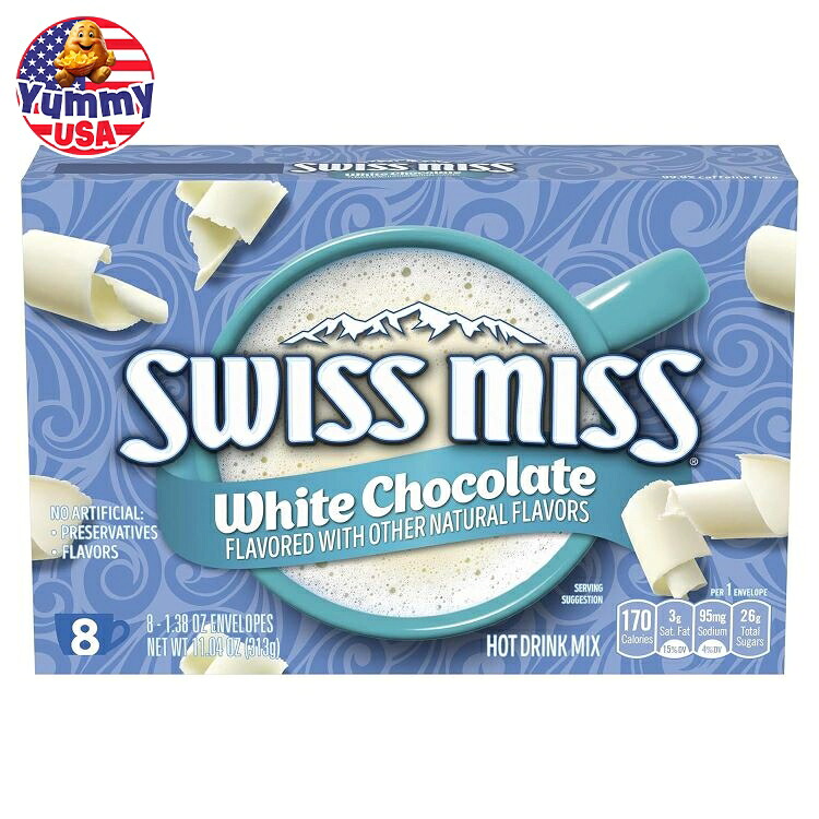 スイスミス インダルジェント コレクション ホワイトチョコレート 8個×12箱セット Swiss Miss Indulgent Collection White Chocolate Flavored 日本未発売【お取り寄せ商品】