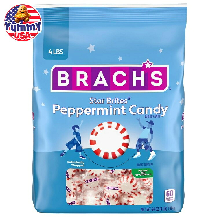 ブラッチ キャンディ ペパーミント 360個 Brach's Star Brites, Candy, Peppermint 日本未発売 大容量 【お取り寄せ商品】