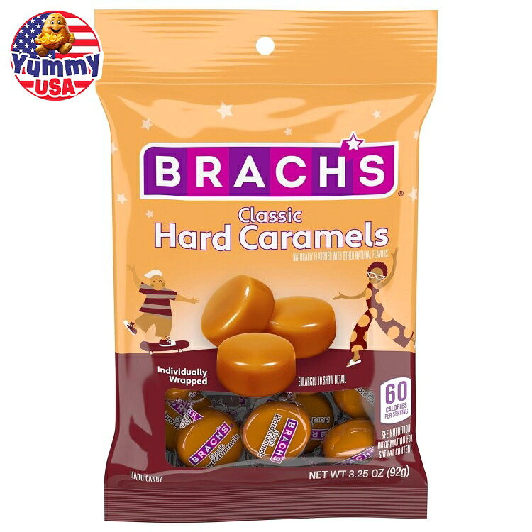 ブラッチ ニップス ハードキャンディ キャラメル 12袋 Brach's Nips Caramel Flavored Hard Candy 3.25 Ounce Bags (Pack of 12) 日本未発売 大容量 【お取り寄せ商品】|アメリカお菓子のYummy USA