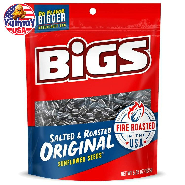 BIGS 塩味＆ロースト オリジナルひまわりの種 ケトフレンドリースナック 5.35オンス袋（12個入り）BIGS Salted & Roasted Original Sunflower Seeds Keto Friendly Snack 5.35-oz. (Pack of 12) 日本未発売 大容量 【お取り寄せ商品】 5,127円