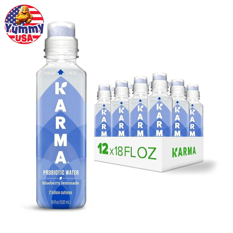 カルマ プロバイオティクス ウォーター 12 パック ブルーベリーレモネード Karma Probiotic Water - 12 Pack, Blueberry Lemonade 日本未発売 大容量 【お取り寄せ商品】