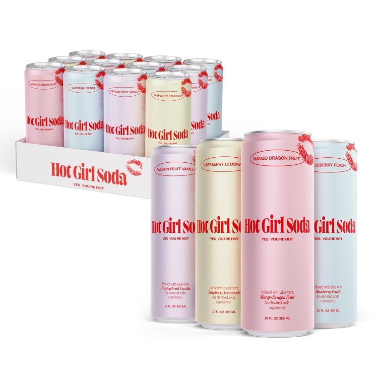 ホットガールソーダ バラエティパック 12本セット 355ml Hot Girl Soda - Variety 12 Pack 【お取り寄せ商品】｜アメリカお菓子のYummy USA 9,104円